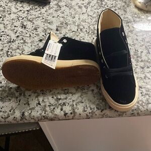 Superga Black Velvet High Top Sneakers